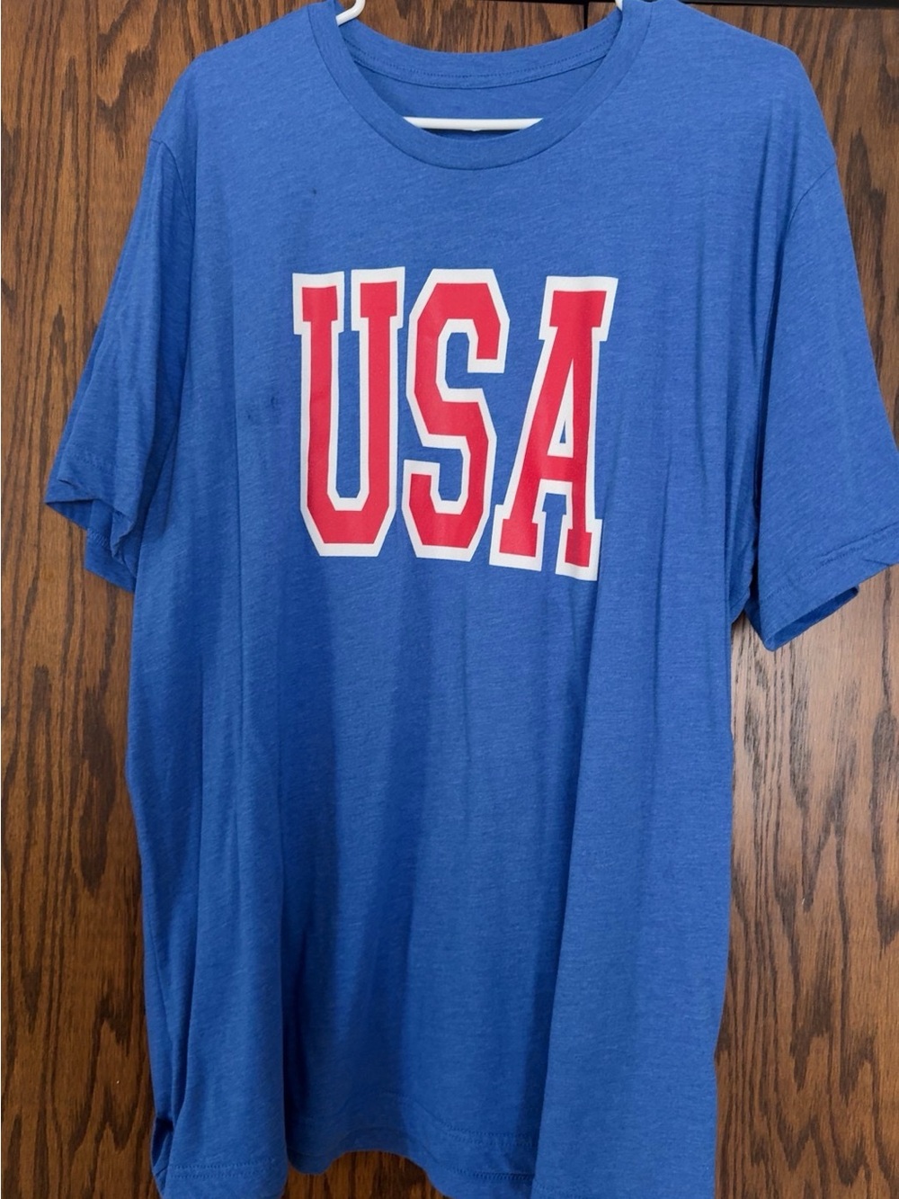 USA Graphic Crewneck T-Shirt in Blue